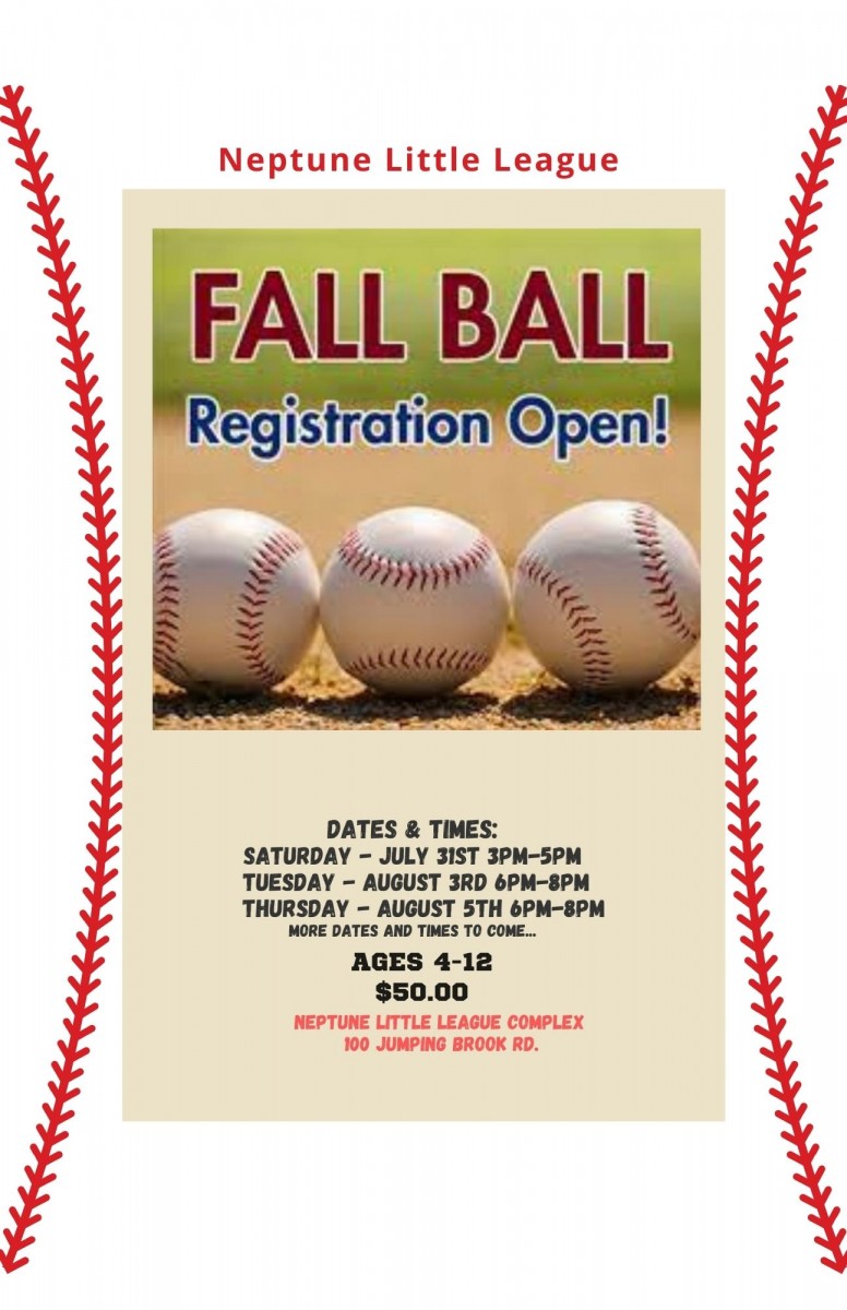 Fall Ball Registration Neptune Township